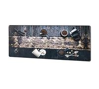 HAKU garderobe Murale Acier INOX, Motif, INOX, MDF - Dim.: L 50 cm x H 20 cm x P 5 cm, Style: Modern