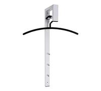 HAKU garderobe murale chromé, blanc, métal - Dim.: L 4 cm x H 70 cm x P 20 cm, Style: Modern