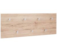 HAKU garderobe Murale chromé, chêne San Remo, MDF, métal - Dim.: L 80 cm x H 30 cm x P 6 cm, Style: Modern