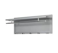 HAKU garderobe Murale chromé, Gris, métal - Dim: L 30 cm x H 26 cm x P 26 cm, Style: Modern