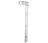 HAKU garderobe Murale chromé, métal - Dim.: L 51 cm x H 180 cm x P 28 cm, Style: Modern
