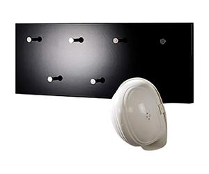 HAKU garderobe Murale chromé, Noir, MDF, métal - Dim.: L 80 cm x H 30 cm x P 6 cm, Style: Modern