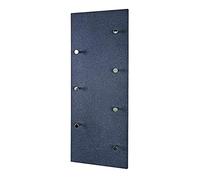 HAKU Porte-manteau mural Garde-robe chromé optique granit MDF métal L80×H30×P6 cm Gris