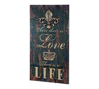 HAKU garderobe Murale Motif, Vintage, MDF, métal - Dim.: L 30 cm x H 60 cm x P 7 cm, Style: Industrial
