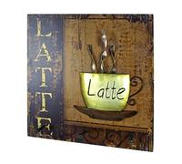 HAKU garderobe Murale Motif, Vintage, MDF, métal - Dim.: L 40 cm x H 40 cm x P 7 cm, Style: Industrial