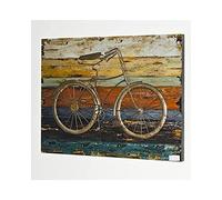 HAKU garderobe Murale Motif, Vintage, MDF, métal - Dim.: L 53 cm x H 40 cm x P 7 cm, Style: Industrial