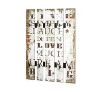 HAKU garderobe Murale Motif, Vintage, MDF, métal - Dim.: L 70 cm x H 100 cm x P 9 cm, Style: Industrial