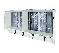 HAKU garderobe Murale Motif, Vintage, MDF, métal - Dim.: L 76 cm x H 40 cm x P 15 cm, Style: Industrial