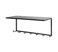 HAKU garderobe Murale Noir, métal - Dim.: L 60 cm x H 25 cm x P 25 cm, Style: Modern