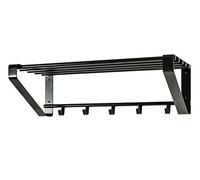 HAKU garderobe murale noir, métal - Dim.: L 65 cm x H 20 cm x P 30 cm, Style: Modern