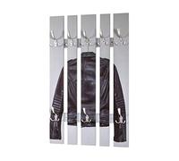 HAKU garderobe Murale Optique INOX, Motif, Aluminium, MDF - Dim.: L 65 cm x H 100 cm x P 9 cm, Style: Modern