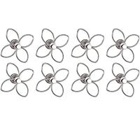HAKU Lot de 8 garderobe Murale Optique INOX, métal - Dim.: L 21,00 cm x H 21,00 cm x P 12,00 cm, Style: Modern