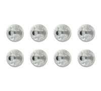 HAKU lot de 8 patères optique béton, chromé, MDF, métal - Dim.: P 5,00 cm x Ø 7,00 cm, Style: Modern
