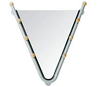 HAKU Miroir alu, métal, Miroir - Dim.: L 62 cm x H 67 cm x P 15 cm, Style: Modern