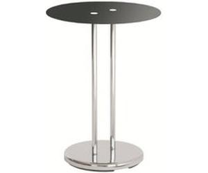 Haku möbel 33203 table basse d'appoint tube d'acier/verre trempé chromé/noir Noir G
