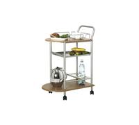 HAKU Chariot de Cuisine alu, hêtre, MDF, métal - Dim.: L 65 cm x H 83 cm x P 35 cm, Style: Modern