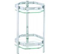 Haku möbel 60206 console pour porte plantes tube d'acier/verre trempé chromé Acier G