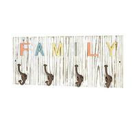HAKU Möbel garderobe Murale Multicolore, Vintage, Bois Massif, métal - Dim.: L 70 cm x H 30 cm x P 11 cm, Style: Industrial