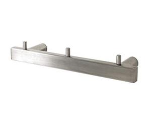HAKU patère Murale Acier INOX, INOX - Dim.: L 26 cm x H 4 cm x P 6 cm, Style: Modern