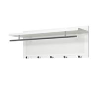 Paris Prix Porte-manteau mural HAKU chromé blanc métal L30×H26×P26 cm Moderne