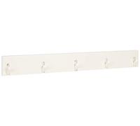 HAKU patère Murale Blanc, Bois Massif, MDF - Dim.: L 82 cm x H 10 cm x P 2 cm, Style: Industrial