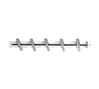 HAKU patère Murale chromé, Blanc, métal - Dim.: L 60 cm x H 10 cm x P 10 cm, Style: Modern