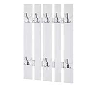 HAKU garde-robe murale optique inox blanc MDF métal L65×H100×P9 cm Style moderne