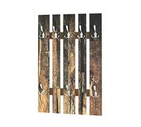 HAKU Patère murale Optique INOX Aluminium/MDF L65×H100×P9 cm Style moderne