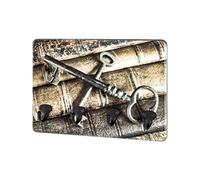 HAKU Porte-clés, organiseur de clés, support à clés, motif noir, MDF et métal - Dimensions: L 30 x H 21 x P 6 cm Style: Moderne