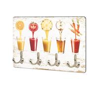 HAKU Porte-clés, tableau à clés, organiseur de clés, rangement à clés aspect inox, motif MDF - Dimensions: L 30 x H 21 x P 5 cm Style: Moderne