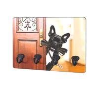HAKU Porte-clés, tableau à clés, organiseur de clés, rangement à clés, motif noir, MDF - Dimensions: L 30 x H 21 x P 5 cm Style: Moderne