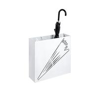 HAKU Porte-parapluies, Blanc, métal, Acier - Dimensions : L 50 x H 48 x P 16 cm, Style : Moderne