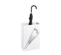 HAKU Porte-parapluies métal blanc - L30 x H48 x P16 cm - Style moderne