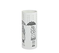 HAKU Porte-parapluies Moderne, Blanc, en métal - Dimensions : H 45 cm x Ø 18 cm, Style : Moderne