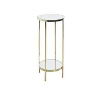 HAKU Porte Plantes laitonné, métal, Miroir - Dim.: H 66 cm x Ø 28 cm, Style: Art Deco