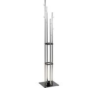 HAKU Portemanteau aspect inox, noir, métal, verre de sécurité 8 mm Porte-manteaux - Dimensions : L 35 x H 182 x P 35 cm, style : moderne