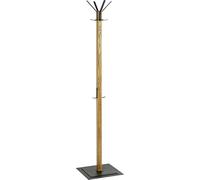 HAKU Portemanteau, chêne, noir, bois massif, portemanteau sur pied en métal - Dimensions : L 40 x H 180 x P 40 cm, style : moderne