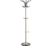 HAKU Portemanteau chêne, noir, marbre, métal Portemanteau - Dimensions : H 175 x Ø 40 cm, style : moderne
