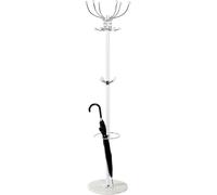 HAKU Portemanteau, chrome, blanc, marbre, métal - Dimensions : H 176 x Ø 38 cm, style : moderne
