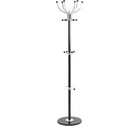 HAKU Porte-manteau H 176 x Ø 38 cm chrome noir marbre métal style moderne