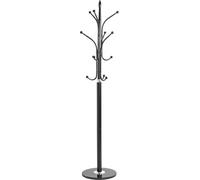 HAKU Portemanteau chromé, noir, marbre, métal Porte-manteaux - Dimensions : H 179 x Ø 40 cm, style : moderne