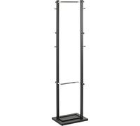 HAKU Portemanteau chromé, noir, métal Portemanteau sur pied - Dimensions : L 40 x H 175 x P 30 cm, style : moderne