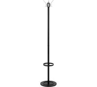 HAKU Portemanteau en aluminium, noir, métal - Dimensions : H 179 x Ø 37 cm, style : moderne
