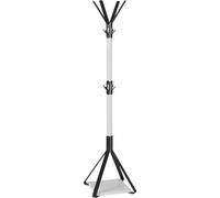 HAKU Portemanteau noir, blanc, MDF, porte-manteaux en métal - Dimensions : L 41 x H 178 x P 41 cm, style : moderne