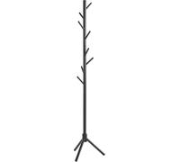 HAKU Portemanteau noir, portemanteau en bois massif - Dimensions : H 174 x Ø 43 cm, style : traditionnel