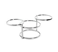 HAKU Table Basse chromé, métal, Verre trempé - Dim.: L 58-140 cm x H 43 cm x P 50 cm, Style: Modern