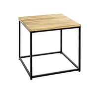 HAKU Table d'appoint Pika en bois massif de chêne & métal noir 45 x 45 x 45 cm