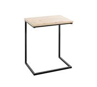 HAKU Table d'appoint en chêne Clair et Noir, MDF et métal, Petite Table Basse - Dimensions : L 40 x H 50 x P 30 cm Style : Moderne