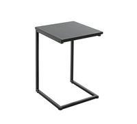 HAKU Table d'appoint en MDF Noir et métal, Petite Table Basse - Dimensions : L 33 x H 60 x P 35 cm Style : Moderne