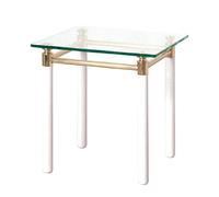 Table d'Appoint Design Ruben 44cm Blanc & Or